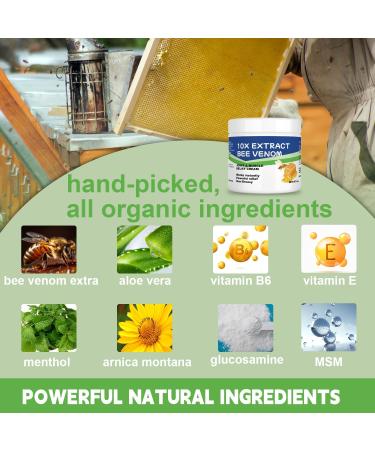 Bee Venom Muscle Cream - Maximum Strength Joint & Bone Relief for Adults & Seniors | Fast Acting Soothing for Arthritis Shoulders Back Neck & More | 2 Fl Oz (Pack of 6 - Buy Online on GoSupps.com