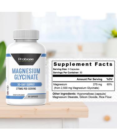 Probase Nutrition Magnesium Glycinate 90 Capsules 30-Day Supply - Buy Online on GoSupps.com