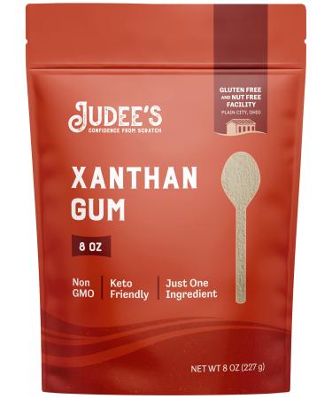 Judees Xanthan Gum 8 oz - 100% Non-GMO, Keto-Friendly - Gluten-Free and Nut-Free - Gluten-Free Baking Essential - Great for Keto Syrups, Sauces, and Thickening