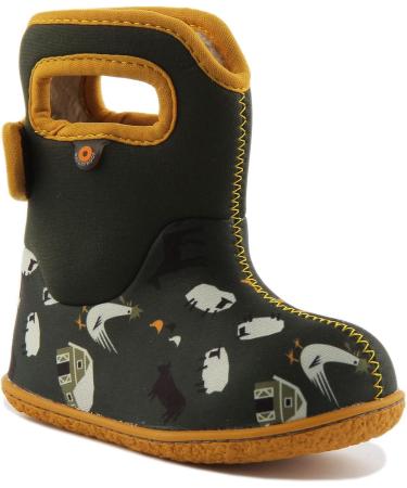 BOGS Baby Wellington Boots Plum Flower Stripe 71565 | UK Child Size 3-8 Green - Buy Online on GoSupps.com