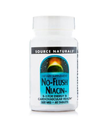 Source Naturals No-Flush Niacin 500 mg 60 Tablets