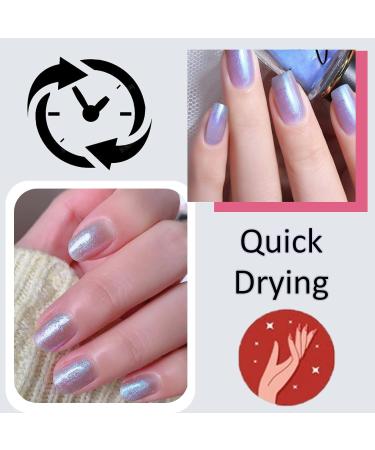Glitter Nail Polish Blue Sparkle Nail Varnish Blue Nail Varnish Quick Drying & Long Lasting Blue Purple Shimmer Nail Polish Healthy Breathable Shiny Blue Purple Nail Polish for Women Teens - Buy Online on GoSupps.com
