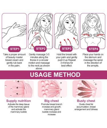Breast Enhancement Cream Natural Breast Enlargement Cream for Breast Growth & Bigger Breast Firms Plumps and Lifts Your Breasts Improves Sagging Breasts 50g - Buy Online on GoSupps.com