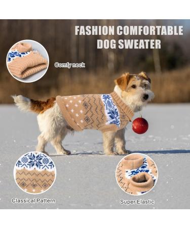 Idepet Winter Dog Sweater - Warm Sweater for Small & Medium Dogs & Cats - Cozy XS Yellow Pet Apparel - Buy Online on GoSupps.com