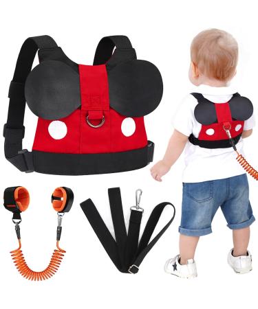 Accmor Toddler Leash Harness, Child Harness Baby Leash + Anti-Lost Wrist Link, Cute Kids Harness with Walking Assistant Strap Belt Tether for 1-5 Years Boys and Girls to Zoo or Mall Boys' style