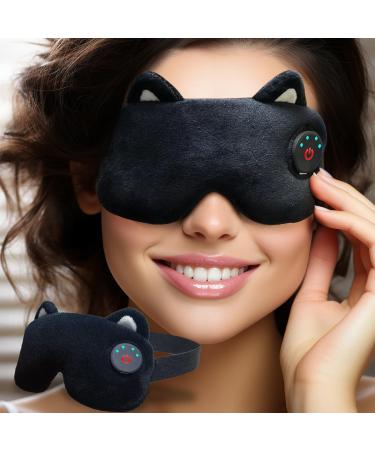 Buy Cordless Heated Eye Mask for Women | USB Rechargeable Sleep Eye Pad - Warm Compress for Dry Eyes & Stye Relief | Portable Electric Gift (Black - Buy Online on GoSupps.com