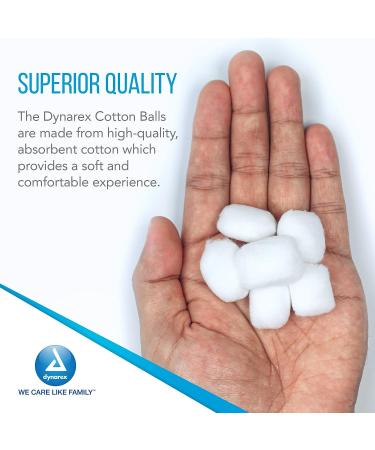 Large Non-Sterile Cotton Balls by Dynarex - Latex-Free & Absorbent for Skin Cleansing, Crafts, and Makeup Removal - 2000 Count (2 Bags of 1000) - Ideal for Personal and Professional Use - Buy Online on GoSupps.com
