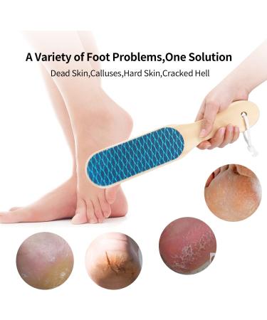 Foot File with Wooden Handle - Effective Callus Remover & Dead Skin Removal Tool for Men & Women | Premium Foot Care - Buy Online on GoSupps.com