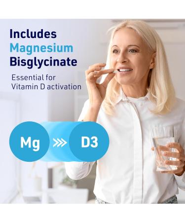 AgeImmune Brilliant D3+ Complex - 60 Capsules - 5000 IU Vitamin D3 + K2 + Magnesium Glycinate Supplement - Doctor Formulated for Immune & Bone Support - No Stearates No Dioxides - Buy Online on GoSupps.com
