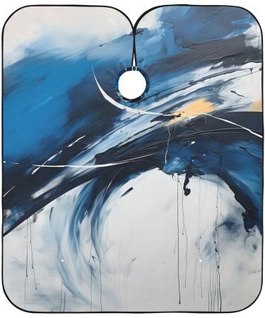 Waterproof Barber Cape - Art Blue Marble & Cheetah Haircut Bib for Men & Women - Unisex Hair Cutting Cape - Buy Online on GoSupps.com