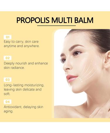 Propolis Face Balm Stick Anti-wrinkle Facial Multi Balm Stick Beeswax Moisturizing Stick Anti Aging Cream Stick with Propolis Firming Face Cream for Dry Skin for Face Lip Eye Neck & Body - Buy Online on GoSupps.com