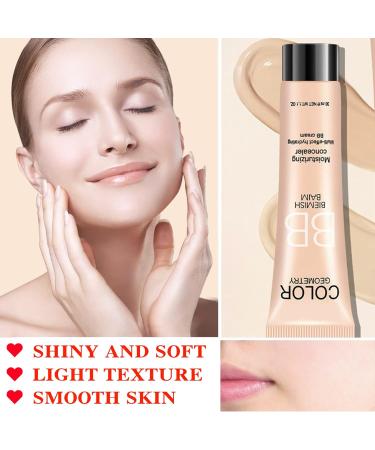 BB Cream Full Coverage Foundation Concealer Tinted Moisturizer BB Cream for All Skin Types Evens Skin Tone-Ivory - Buy Online on GoSupps.com