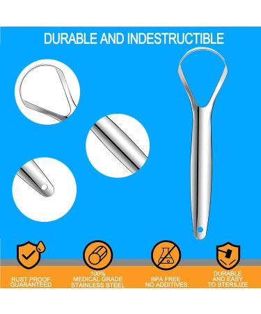 Professional Stainless Steel Tongue Scraper | 100% Medical Grade | Banish Bad Breath | Maintain Oral Care - Buy Online on GoSupps.com