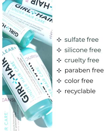 GIRL+HAIR Moisturizing Shampoo and Conditioner Set - 2x 10.1 fl.oz - Hydrate Dry Hair, Reduce Frizz, Vegan Formula - Color Safe, No Silicones or Parabens - Buy Online on GoSupps.com