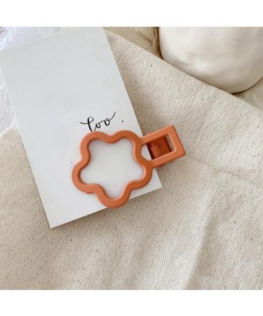 Elegant Matte Duckbill Barrette Trendy Metal Hairpin with Flower Design for Girls - Buy Online on GoSupps.com