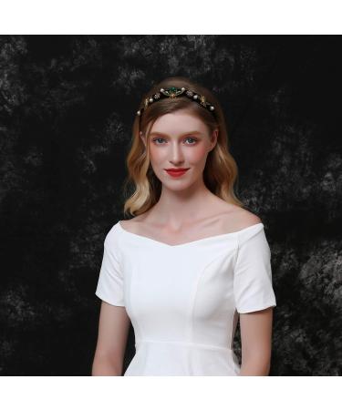 LUKSKISS Handmade Rhinestone Velvet Padded Headband for Women - Luxury Vintage Princess Style - Buy Online on GoSupps.com