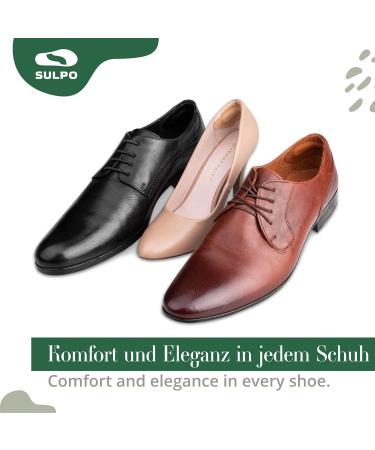 Sulpo Heel Pillow - Real Leather Shoe Inserts with Latex Foam Pads for Men & Women - Heel Protection & Cushioning - 4 Couples of Black Inserts - International Shipping Available - Buy Online on GoSupps.com