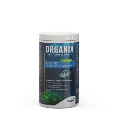 OASE ORGANIX Cichlid Herb. Granulate 1000 ML - Fish Food, Green Food for Herbivorous Cichlids, Complete Food for Cichlids in Aquarium