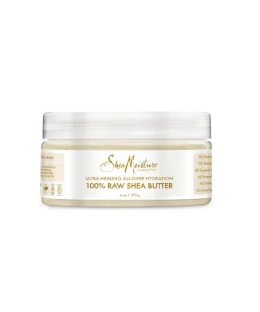 SheaMoisture Raw Shea Butter for Dry Skin and Dry Hair All-Over Hydration 100% Raw Shea Butter Skin Care and Hair Care 6 oz