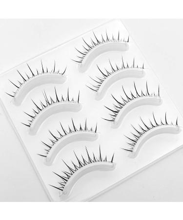 Amine Lashes Clear Band Manga Lashes 4 Pack - Spiky Anime False Eyelashes for Natural Look - Japanese Style A08 By Mikiw - Buy Online on GoSupps.com