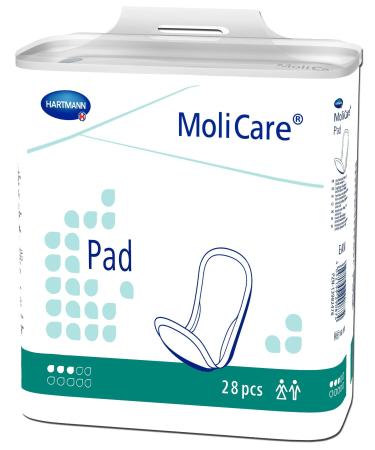 MoliCare Pad 3 Drops: Anatomical pads for mild to moderate bladder weakness 6x28 pieces