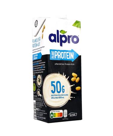 Buy Alpro Protein Soya Drinks - Pack of 2 (1L) | 100% Plant-Based | 50g Protein per Pack - International Shipping Available - Buy Online on GoSupps.com