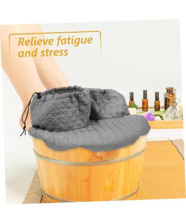 FRCOLOR Thermal Insulation Foot Bath Cover Bucket Holder Foot Bucket Protector Sauna Foot Bath Accessory Bucket Sleeve Dual Bucket Foot Basin Cover Foot Soaking Dual Basin Cover 26.00X26.00X15.00CM Grey - Buy Online on GoSupps.com