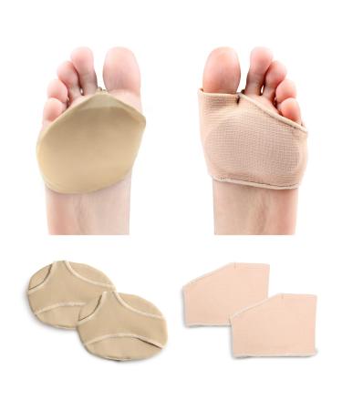 Metatarsal Pads Forefoot Sleeve Ball of Foot Cushions with Soft Gel for Women Men Metatarsalgia Mortons Neuroma Calluses Blisters L(W:8-10 M:9-11)