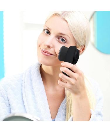 Face Brush - Soft Smooth Face Exfoliator Tool Reusable 2 in 1 Pore Cleansing Tool with Lid Blackheads Dirt Grease for Autumn Winter Dry Skin - Buy Online on GoSupps.com
