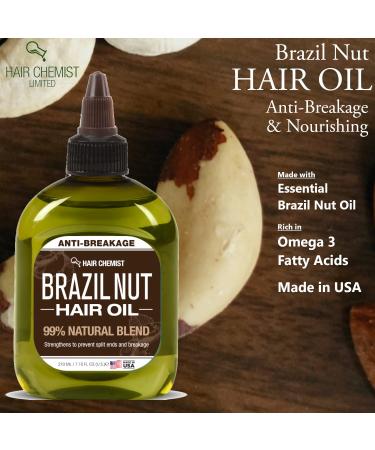 Hair Chemist 99% Natural Brazil Nut Hair Oil - 7.1 oz - Buy Online on GoSupps.com