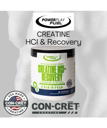 CREATINE HCl + Recovery Capsules for Men and Women, Muscle & Brain Health, Cognitive Function, Immune Support - 90 Vegetable Capsules - Buy Online on GoSupps.com
