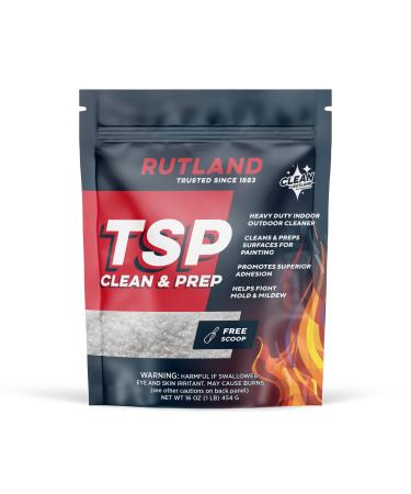 Rutland TSP Clean & Prep Heavy Duty Cleaner Concentrate Non Clumping Formula 1 Pound Bag
