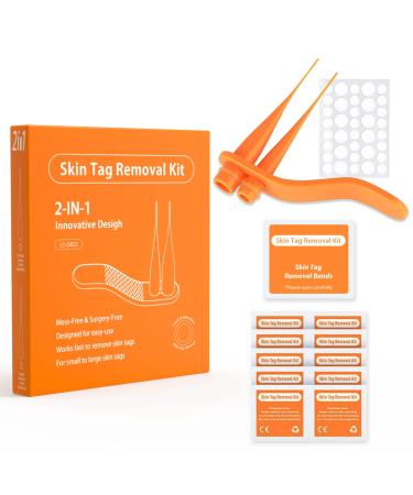 2022 Skin Tag Remover Kit (2mm to 7mm), 2-in-1 Skin Tags Removal Patches, Micro Body Care Mole Wart Tool Skin Tag Removal Device Skin Tag for Small to Large Sized, 40 Remover Bands