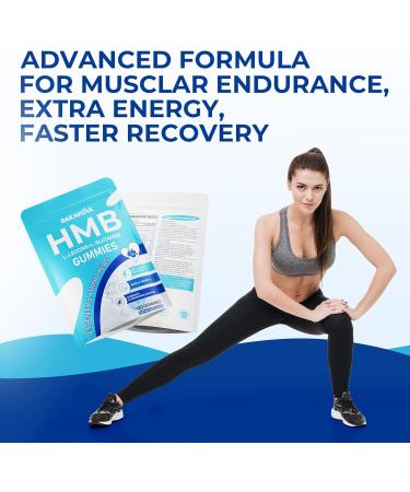 BAKAKOUL HMB and L-Leucine Gummies, HMB and Leucine Supplement Supports Muscle Fast Workout Support, HMB and Leucine Amino Acid for Men & Women, Sugar Free, Non-GMO, 120 Counts - Buy Online on GoSupps.com