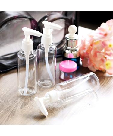 Kaneorooir 12 Pack 3.4Oz/100Ml Transparent Travel Bottles Pump Bottle Lotion Dispenser Bottle for Water Massage Oil Shampoo - Buy Online on GoSupps.com