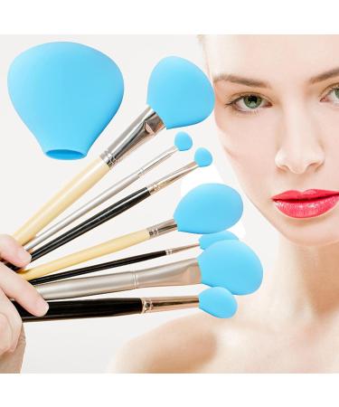 Dust-Proof Makeup Brush Covers | Dust-Proof Travel Makeup Brush Organizer Storage Covers & Long-Lasting Foundation Brushes Caps for Aezon Blue - Buy Online on GoSupps.com