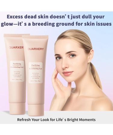 QUARXERY Purifying Exfoliating Gel 2Pcs:Gentle for Face - Facial Peeling Gel Scrub for Face Cleans Dirt & Oils - Buy Online on GoSupps.com