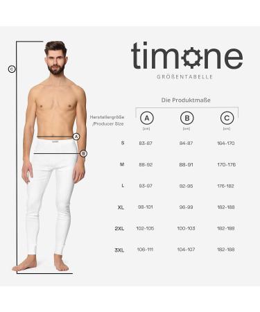 Timone Men's Long Johns TI30-127 L White - Comfortable Thermal Underwear for Cold Weather - International Shipping Available - Buy Online on GoSupps.com