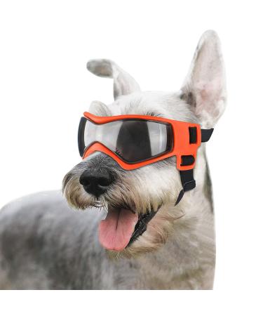 Enjoying dog glasses for small to medium-sized dogs UV protection windproof non-foggy pet glasses for dogs soft frame orange - Buy Online on GoSupps.com
