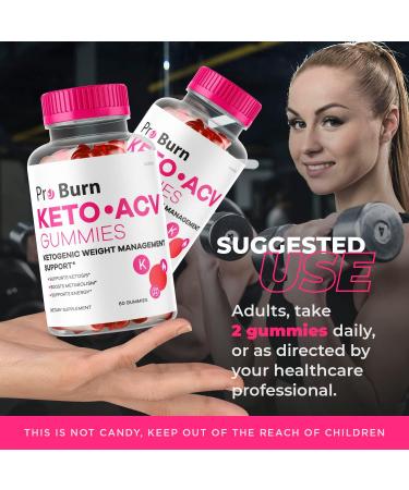 2 Pack Pro Burn Keto & ACV Gummies - 60 Day Supply | Pro Burn Plus ACV | Natural Weight Loss Supplement - Buy Online on GoSupps.com