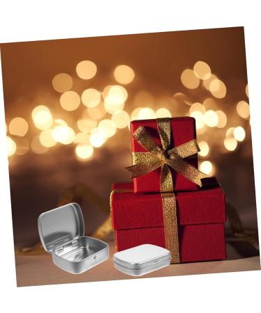 STOBOK 10pcs Boxes Mini Storage Tin Box The Christmas Candle Small Tin with Lid Storage Boxes with Lids Jar Silver 6.00X4.70X1.50CM - Buy Online on GoSupps.com