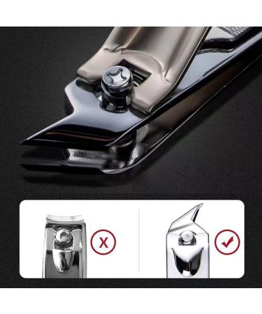 UNbit Nail Clipper Large Sharp Manicure Cutters for Nail Stainless Steel+Carbon Steel Hard Nail Clippers Pedicure Oblique Mouth Household - Buy Online on GoSupps.com