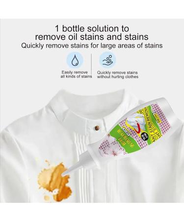 Laundry Stain Removers - Efficient 120ml Spray and Wash Stain Remover Grease and Blood Stain Remover for Clothes Stain Remover for Fabric Hats Oil Red Wine Ink Armpit Pinnkl - Buy Online on GoSupps.com