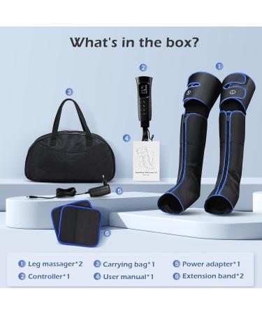 Rinri Leg Massage Device with Heat - Air Compression for Blood Circulation & Muscle Relaxation | 6 Modes 4 Intensities & 2 Heating Levels - Buy Online on GoSupps.com