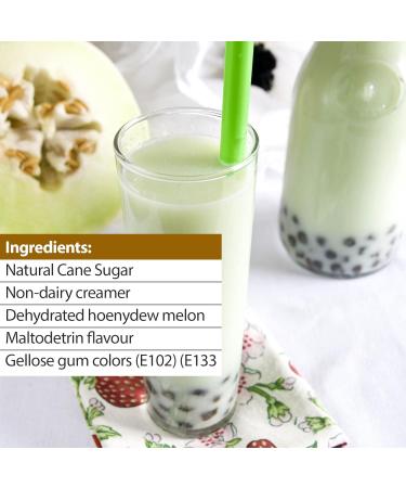 Honeydew Melon Bubble Tea Powder by Bubble Tea House Company (200 g) - Make Bubble Tea at Home - Ideal for Frappes Coffee Boba Tea Milkshakes - Gluten Free Halal Certified - Buy Online on GoSupps.com