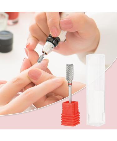 VOCOSTE Nail Drill Bits for Nail Polishing Silver Tone Red F Fine Teeth - Buy Online on GoSupps.com