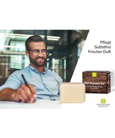  GREENDOOR Pro Bart | Pro Environment: Greendoor Beard Shampoo Bar 75g sulfate-free silicone-free beard shampoo for a perfectly groomed beard fresh natural fragrance vegan natural cosmetic with organic shea butter - Buy Online on GoSupps.com