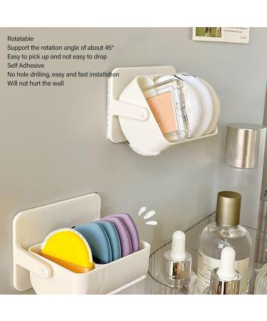 Milltrip Powder Puff Rack - Rotatable Wall Holder for Makeup Sponges with Drain Holes | Self-Adhesive Bathroom & Bedroom Organizer - Buy Online on GoSupps.com