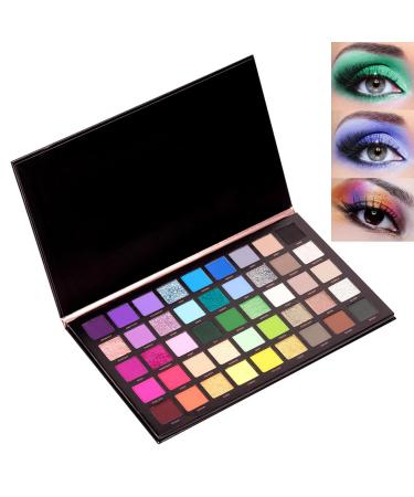 Qaestuan Rainbow Color Board Eyeshadow Palette 45 Colors Matte and Shimmering Eyeshadow Makeup Palette High Color Rendering for Holiday and Daily Makeup