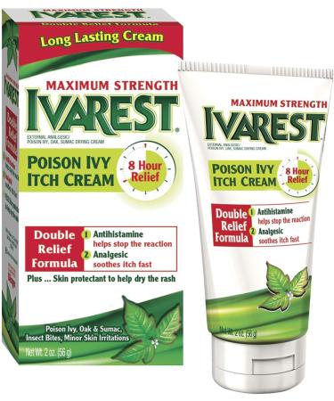 Ivarest Poison Ivy Itch Cream Maximum Strength - 2 oz Pack of 5 - Buy Online on GoSupps.com
